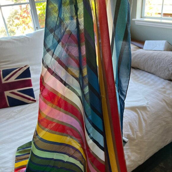 Sonia Rykiel Rainbow Striped Scarf/Shawl - Picture 7 of 8